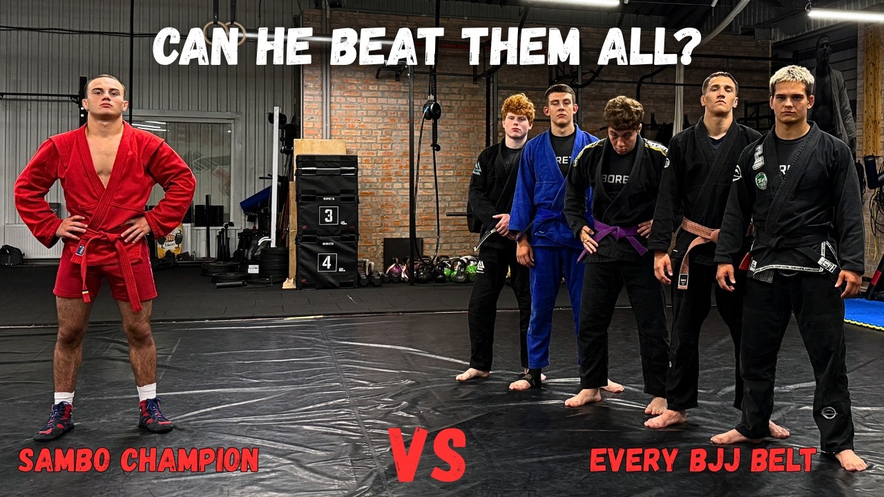 Thumbnail for Sambo Fighter vs. Every BJJ Belt: Submission Gauntlet